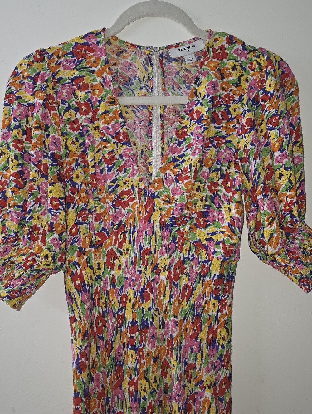 Limited Edition Rixo x Target Bright Floral V-neck Maxi Dress Size 4 - Picture 2 of 7